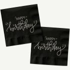 Happy Birthday Servetter Svart