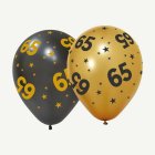 65 År Golden Celebrations Latexballonger
