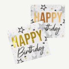 Happy Birthday Servetter Guld