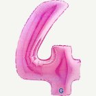 Holografisk rosa sifferballong