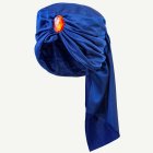 Blå turban med ädelsten