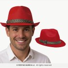 Röd gangsterhatt