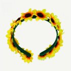 Hårband Solrosor Gul