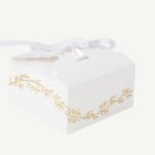 Presentask Vit/Guld Med Satinband