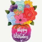 Blomvas Happy Birthday Folieballong