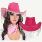 Glitter Cowboyhatt Ljusrosa