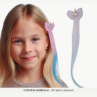 Enhörning Hårclips Med Extensions Rosa/Blå