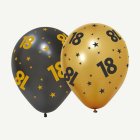 18 År Golden Celebrations Latexballonger