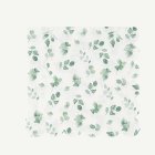 Botaniska Blad Servetter Vit/Grön