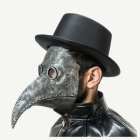 Plague Doctor Latexmask Svart