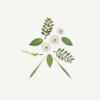 Prästkrage Konstgjorda Blommor Vit/Gul/Grön