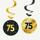 75 År Golden Celebrations Swirls