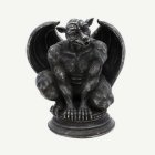 Gargoyle Staty Svart