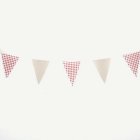 Gingham Vimpelgirlang Röd/Vit/Beige