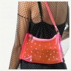 Transparent Plastväska Med Strass Rosa