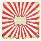Cirkus Vintage Servetter Elfenben/Röd/Guld