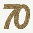 70 År Bordsdekoration Guld