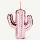 Kaktus Cocktailmugg Med Sugrör Roséguld