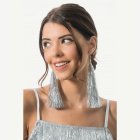 Glitterfransar Örhängen Silver