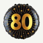 80 År Golden Celebrations Folieballong