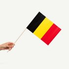 Belgien Flagga På Pinne