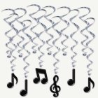 Musiknoter Swirls Svart