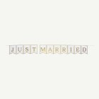 Just Married Flaggirlang Vit/Guld