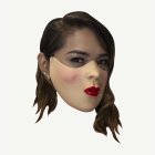 Röda Läppar Halvmask Latex