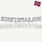 Konfirmasjon Ballonggirlang Silver