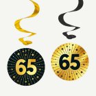 65 År Golden Celebrations Swirls
