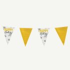 Happy Birthday Stjärnor Vimpelgirlang Guld