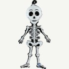 Skelett Folieballong Silver