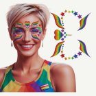 Regnbåge Glitter Ansiktssmycken
