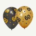 60 År Golden Celebrations Latexballonger
