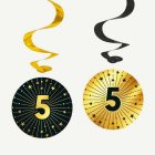 5 År Golden Celebrations Swirls