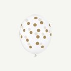 Prickiga Latexballonger Transparent/Guld