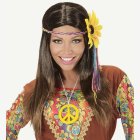 Brun hippie peruk