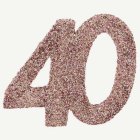 40 År Bordsdekoration Roséguld