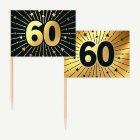 60 År Golden Celebrations Tårtpinnar