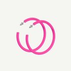 Hoops Örhängen Neonrosa