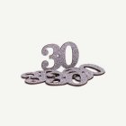 30 År Bordskonfetti Silver