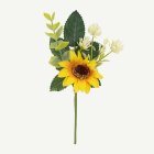 Solros Konstgjord Blomsterkvist Gul/Grön
