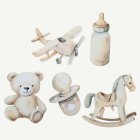Little Teddy Bordsdekorationer Elfenben