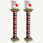 Casino Royal Flush Pelare Dekorationer