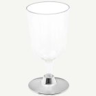 Plast Vinglas Fot Silver