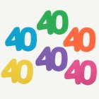 40 År Bordsdekorationer Flerfärgade