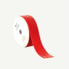 Velour Glitterband Röd