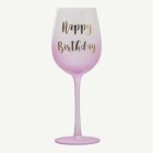 Happy Birthday Vinglas Ljusrosa