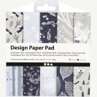 Juldesignpapper Blå/Grå