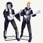 Rörlig Punk Skelettduo Med Ljud & Ljus